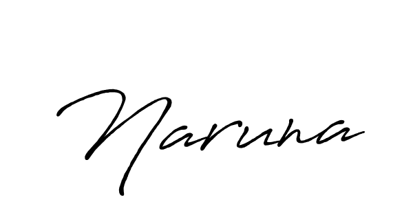 Use a signature maker to create a handwritten signature online. With this signature software, you can design (Antro_Vectra_Bolder) your own signature for name Naruna. Naruna signature style 7 images and pictures png