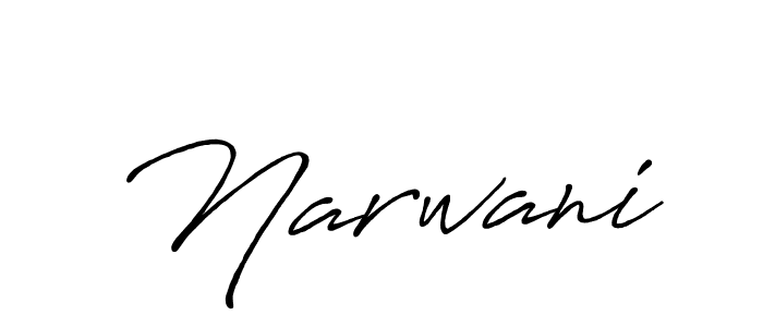 Create a beautiful signature design for name Narwani. With this signature (Antro_Vectra_Bolder) fonts, you can make a handwritten signature for free. Narwani signature style 7 images and pictures png