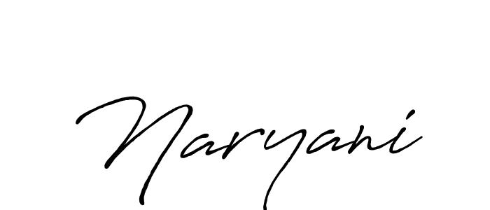 Create a beautiful signature design for name Naryani. With this signature (Antro_Vectra_Bolder) fonts, you can make a handwritten signature for free. Naryani signature style 7 images and pictures png