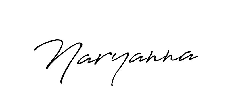 Create a beautiful signature design for name Naryanna. With this signature (Antro_Vectra_Bolder) fonts, you can make a handwritten signature for free. Naryanna signature style 7 images and pictures png