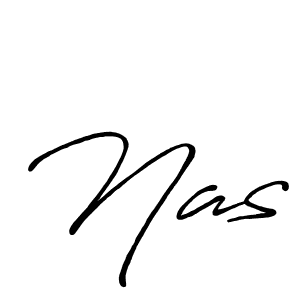 Make a beautiful signature design for name Nas. With this signature (Antro_Vectra_Bolder) style, you can create a handwritten signature for free. Nas signature style 7 images and pictures png