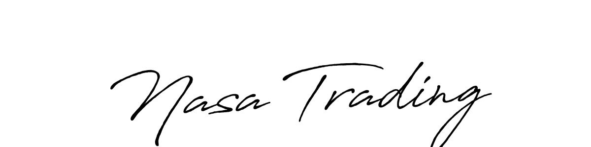 Design your own signature with our free online signature maker. With this signature software, you can create a handwritten (Antro_Vectra_Bolder) signature for name Nasa Trading. Nasa Trading signature style 7 images and pictures png