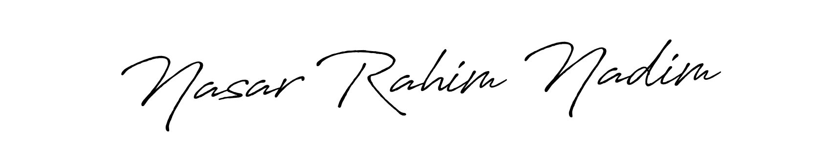 Use a signature maker to create a handwritten signature online. With this signature software, you can design (Antro_Vectra_Bolder) your own signature for name Nasar Rahim Nadim. Nasar Rahim Nadim signature style 7 images and pictures png