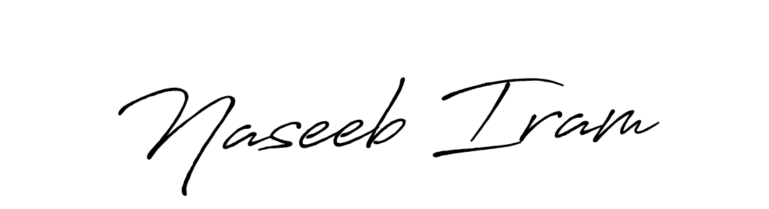 Make a beautiful signature design for name Naseeb Iram. With this signature (Antro_Vectra_Bolder) style, you can create a handwritten signature for free. Naseeb Iram signature style 7 images and pictures png