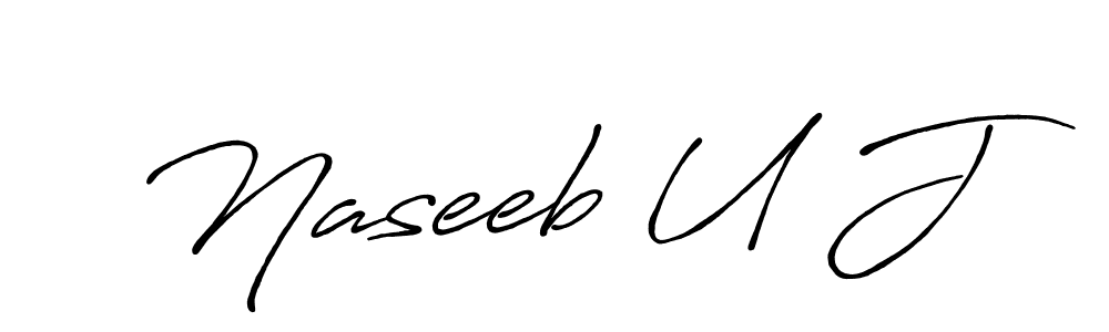 Similarly Antro_Vectra_Bolder is the best handwritten signature design. Signature creator online .You can use it as an online autograph creator for name Naseeb U J. Naseeb U J signature style 7 images and pictures png