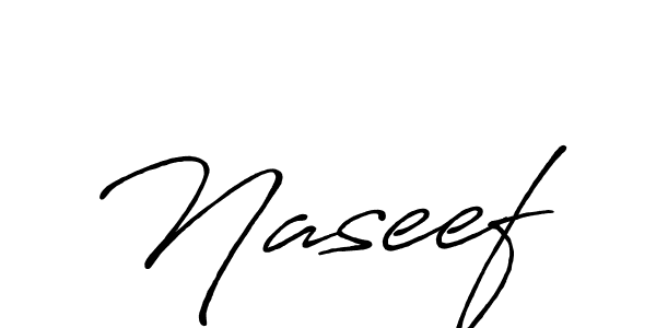 How to make Naseef name signature. Use Antro_Vectra_Bolder style for creating short signs online. This is the latest handwritten sign. Naseef signature style 7 images and pictures png
