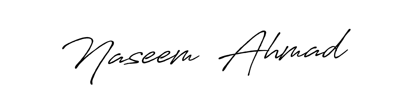 Also You can easily find your signature by using the search form. We will create Naseem  Ahmad name handwritten signature images for you free of cost using Antro_Vectra_Bolder sign style. Naseem  Ahmad signature style 7 images and pictures png