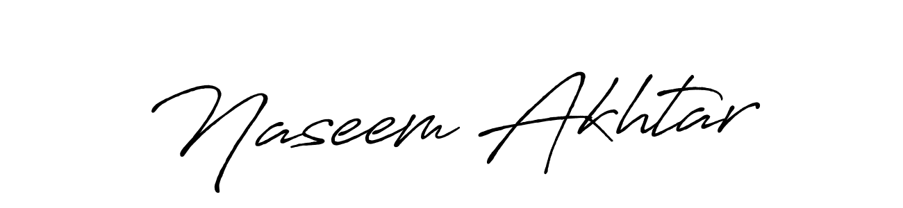 Design your own signature with our free online signature maker. With this signature software, you can create a handwritten (Antro_Vectra_Bolder) signature for name Naseem Akhtar. Naseem Akhtar signature style 7 images and pictures png