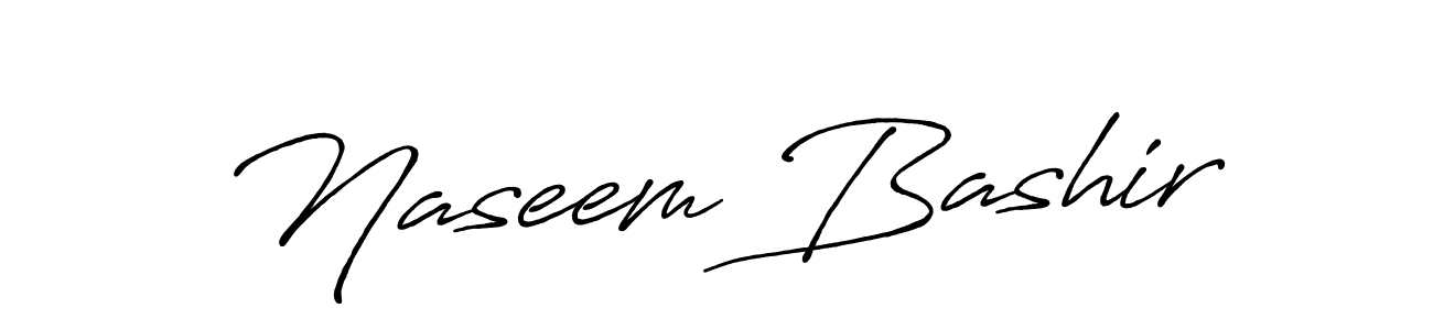 Use a signature maker to create a handwritten signature online. With this signature software, you can design (Antro_Vectra_Bolder) your own signature for name Naseem Bashir. Naseem Bashir signature style 7 images and pictures png