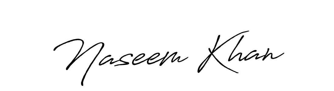 How to make Naseem Khan name signature. Use Antro_Vectra_Bolder style for creating short signs online. This is the latest handwritten sign. Naseem Khan signature style 7 images and pictures png