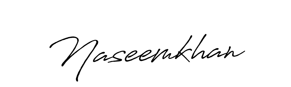 Create a beautiful signature design for name Naseemkhan. With this signature (Antro_Vectra_Bolder) fonts, you can make a handwritten signature for free. Naseemkhan signature style 7 images and pictures png