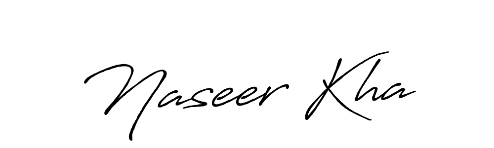 How to make Naseer Kha name signature. Use Antro_Vectra_Bolder style for creating short signs online. This is the latest handwritten sign. Naseer Kha signature style 7 images and pictures png