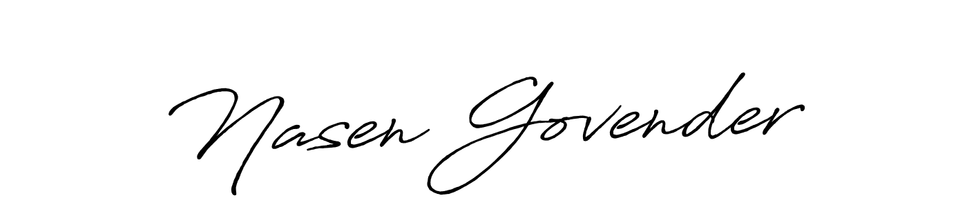 Similarly Antro_Vectra_Bolder is the best handwritten signature design. Signature creator online .You can use it as an online autograph creator for name Nasen Govender. Nasen Govender signature style 7 images and pictures png