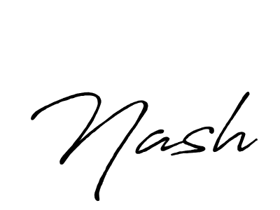 Make a beautiful signature design for name Nash. With this signature (Antro_Vectra_Bolder) style, you can create a handwritten signature for free. Nash signature style 7 images and pictures png