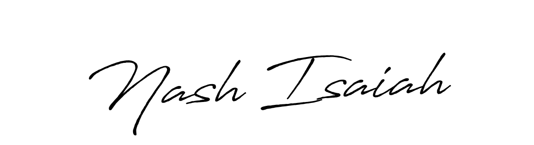 The best way (Antro_Vectra_Bolder) to make a short signature is to pick only two or three words in your name. The name Nash Isaiah include a total of six letters. For converting this name. Nash Isaiah signature style 7 images and pictures png