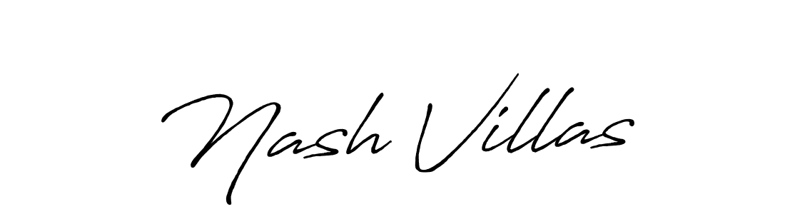 Design your own signature with our free online signature maker. With this signature software, you can create a handwritten (Antro_Vectra_Bolder) signature for name Nash Villas. Nash Villas signature style 7 images and pictures png