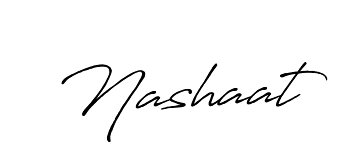 Make a beautiful signature design for name Nashaat. With this signature (Antro_Vectra_Bolder) style, you can create a handwritten signature for free. Nashaat signature style 7 images and pictures png