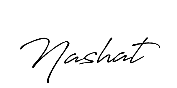 How to make Nashat signature? Antro_Vectra_Bolder is a professional autograph style. Create handwritten signature for Nashat name. Nashat signature style 7 images and pictures png