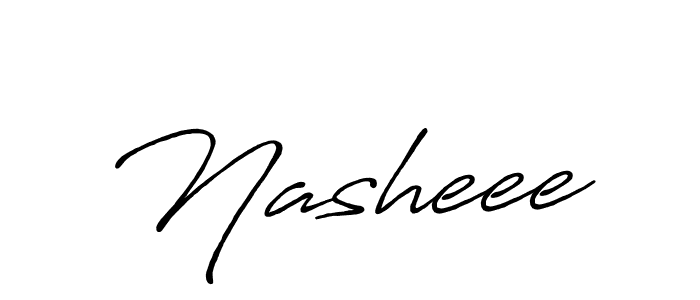 It looks lik you need a new signature style for name Nasheee. Design unique handwritten (Antro_Vectra_Bolder) signature with our free signature maker in just a few clicks. Nasheee signature style 7 images and pictures png