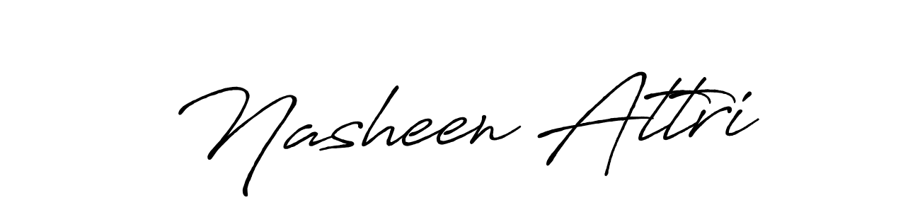 Make a beautiful signature design for name Nasheen Attri. With this signature (Antro_Vectra_Bolder) style, you can create a handwritten signature for free. Nasheen Attri signature style 7 images and pictures png