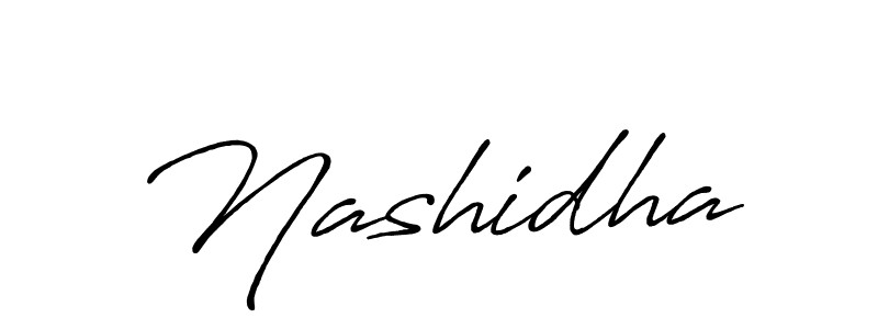 Nashidha stylish signature style. Best Handwritten Sign (Antro_Vectra_Bolder) for my name. Handwritten Signature Collection Ideas for my name Nashidha. Nashidha signature style 7 images and pictures png