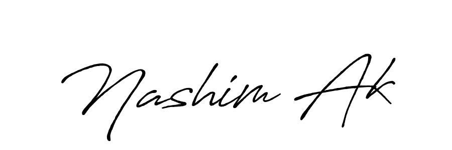 You should practise on your own different ways (Antro_Vectra_Bolder) to write your name (Nashim Ak) in signature. don't let someone else do it for you. Nashim Ak signature style 7 images and pictures png
