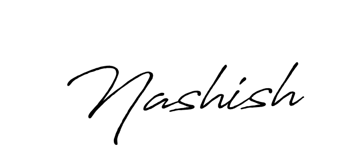 if you are searching for the best signature style for your name Nashish. so please give up your signature search. here we have designed multiple signature styles  using Antro_Vectra_Bolder. Nashish signature style 7 images and pictures png