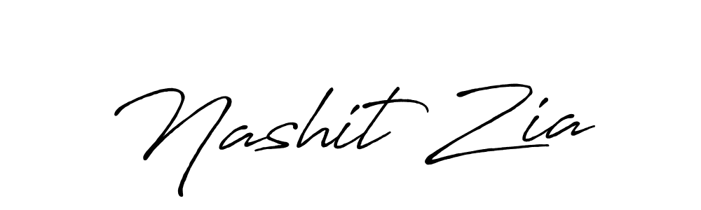 How to make Nashit Zia name signature. Use Antro_Vectra_Bolder style for creating short signs online. This is the latest handwritten sign. Nashit Zia signature style 7 images and pictures png