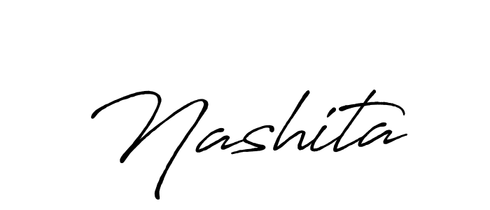 Similarly Antro_Vectra_Bolder is the best handwritten signature design. Signature creator online .You can use it as an online autograph creator for name Nashita. Nashita signature style 7 images and pictures png