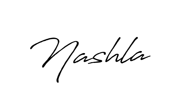 How to make Nashla name signature. Use Antro_Vectra_Bolder style for creating short signs online. This is the latest handwritten sign. Nashla signature style 7 images and pictures png