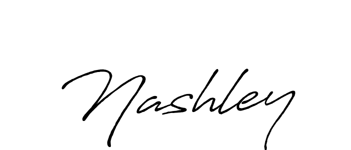 Make a beautiful signature design for name Nashley. With this signature (Antro_Vectra_Bolder) style, you can create a handwritten signature for free. Nashley signature style 7 images and pictures png