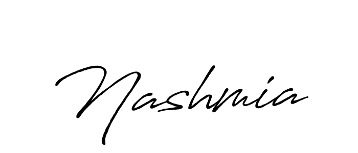 How to make Nashmia name signature. Use Antro_Vectra_Bolder style for creating short signs online. This is the latest handwritten sign. Nashmia signature style 7 images and pictures png