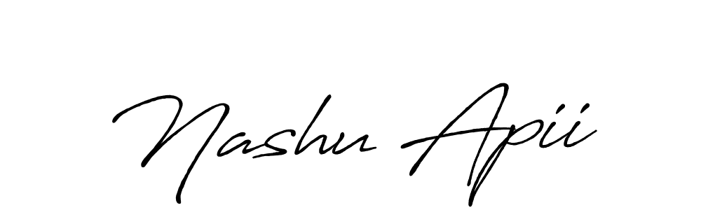 You should practise on your own different ways (Antro_Vectra_Bolder) to write your name (Nashu Apii) in signature. don't let someone else do it for you. Nashu Apii signature style 7 images and pictures png