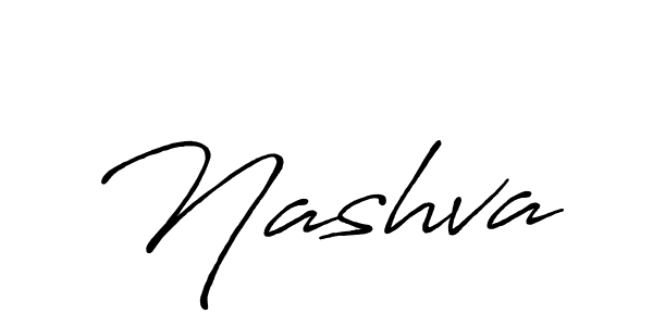 How to make Nashva signature? Antro_Vectra_Bolder is a professional autograph style. Create handwritten signature for Nashva name. Nashva signature style 7 images and pictures png