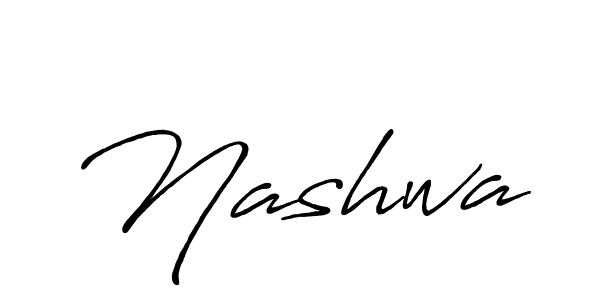 How to make Nashwa name signature. Use Antro_Vectra_Bolder style for creating short signs online. This is the latest handwritten sign. Nashwa signature style 7 images and pictures png