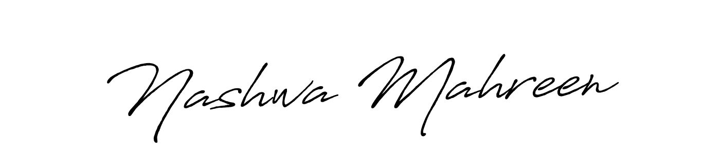 Also we have Nashwa Mahreen name is the best signature style. Create professional handwritten signature collection using Antro_Vectra_Bolder autograph style. Nashwa Mahreen signature style 7 images and pictures png