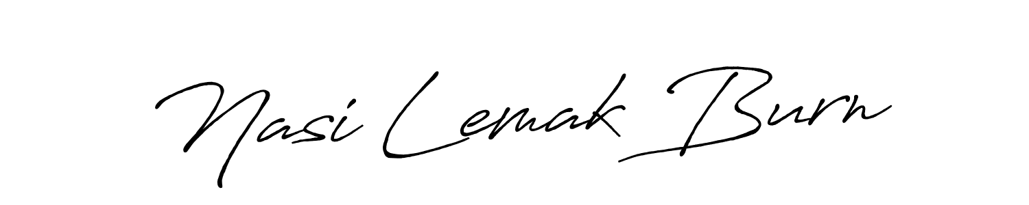 Also we have Nasi Lemak Burn name is the best signature style. Create professional handwritten signature collection using Antro_Vectra_Bolder autograph style. Nasi Lemak Burn signature style 7 images and pictures png