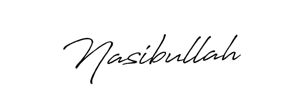 How to make Nasibullah name signature. Use Antro_Vectra_Bolder style for creating short signs online. This is the latest handwritten sign. Nasibullah signature style 7 images and pictures png
