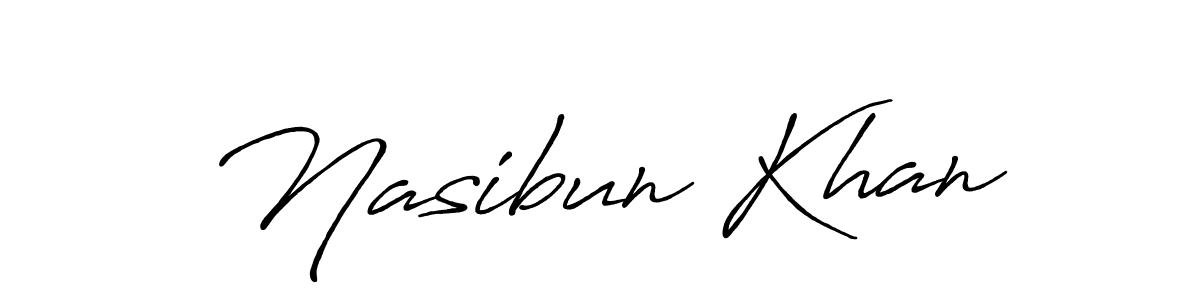 The best way (Antro_Vectra_Bolder) to make a short signature is to pick only two or three words in your name. The name Nasibun Khan include a total of six letters. For converting this name. Nasibun Khan signature style 7 images and pictures png