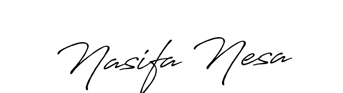 How to make Nasifa Nesa signature? Antro_Vectra_Bolder is a professional autograph style. Create handwritten signature for Nasifa Nesa name. Nasifa Nesa signature style 7 images and pictures png