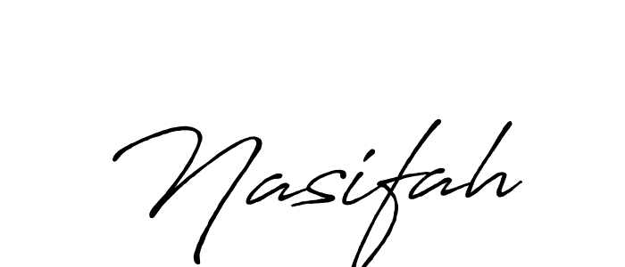 Use a signature maker to create a handwritten signature online. With this signature software, you can design (Antro_Vectra_Bolder) your own signature for name Nasifah. Nasifah signature style 7 images and pictures png