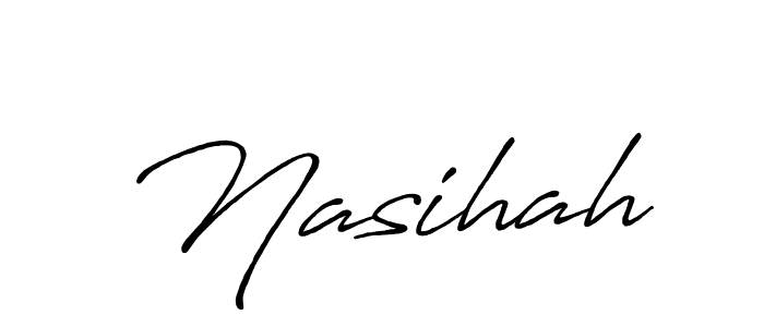 Nasihah stylish signature style. Best Handwritten Sign (Antro_Vectra_Bolder) for my name. Handwritten Signature Collection Ideas for my name Nasihah. Nasihah signature style 7 images and pictures png