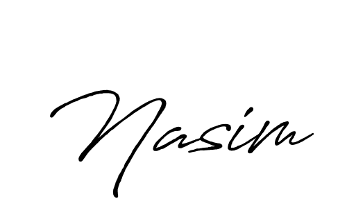 Use a signature maker to create a handwritten signature online. With this signature software, you can design (Antro_Vectra_Bolder) your own signature for name Nasim. Nasim signature style 7 images and pictures png