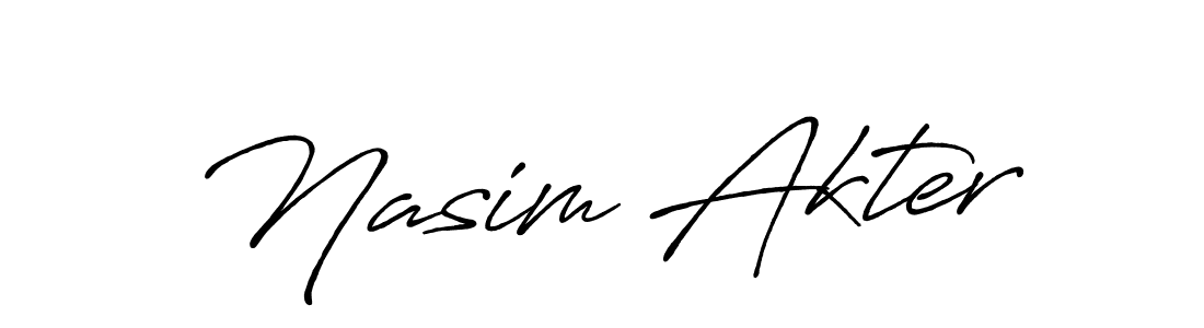 How to make Nasim Akter signature? Antro_Vectra_Bolder is a professional autograph style. Create handwritten signature for Nasim Akter name. Nasim Akter signature style 7 images and pictures png