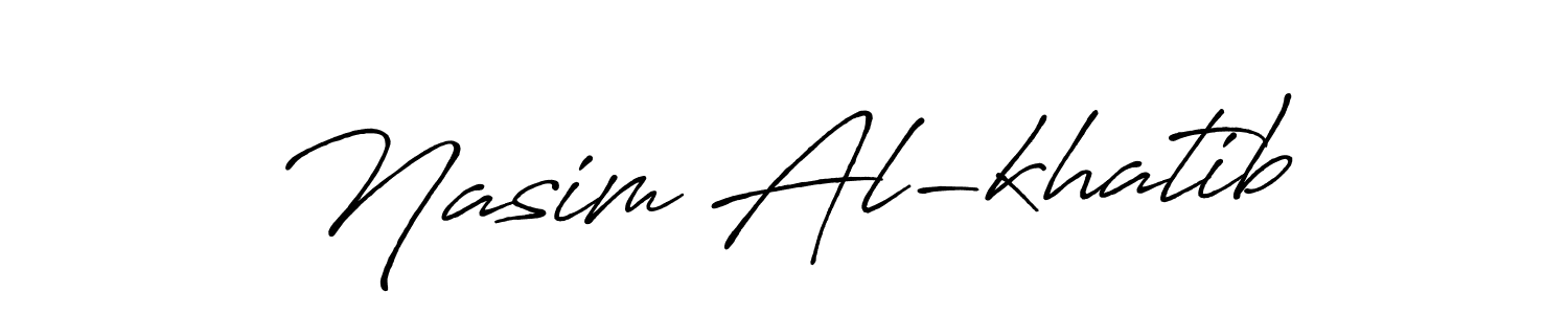 Make a beautiful signature design for name Nasim Al-khatib. With this signature (Antro_Vectra_Bolder) style, you can create a handwritten signature for free. Nasim Al-khatib signature style 7 images and pictures png