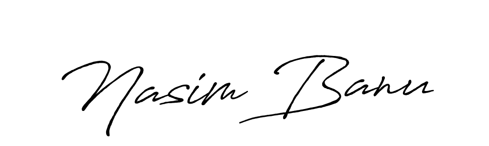 This is the best signature style for the Nasim Banu name. Also you like these signature font (Antro_Vectra_Bolder). Mix name signature. Nasim Banu signature style 7 images and pictures png