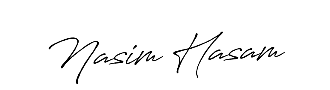 The best way (Antro_Vectra_Bolder) to make a short signature is to pick only two or three words in your name. The name Nasim Hasam include a total of six letters. For converting this name. Nasim Hasam signature style 7 images and pictures png