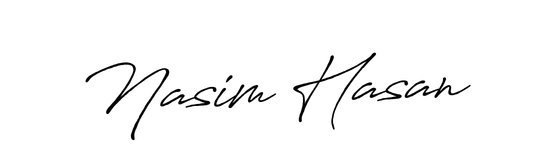 Design your own signature with our free online signature maker. With this signature software, you can create a handwritten (Antro_Vectra_Bolder) signature for name Nasim Hasan. Nasim Hasan signature style 7 images and pictures png