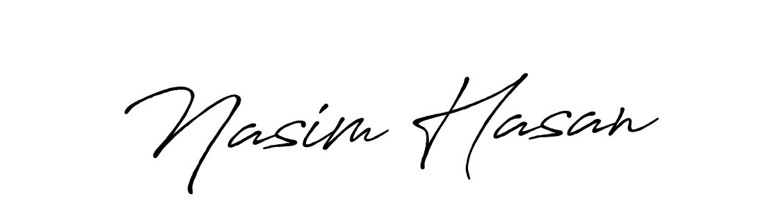 Design your own signature with our free online signature maker. With this signature software, you can create a handwritten (Antro_Vectra_Bolder) signature for name Nasim Hasan. Nasim Hasan signature style 7 images and pictures png