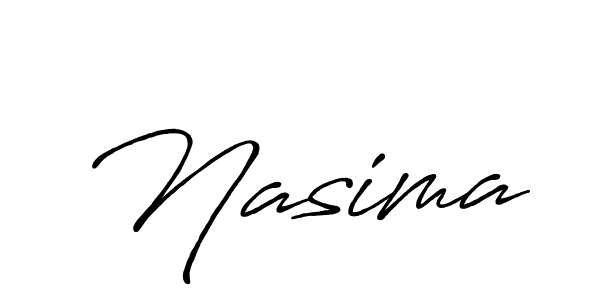 Make a beautiful signature design for name Nasima. With this signature (Antro_Vectra_Bolder) style, you can create a handwritten signature for free. Nasima signature style 7 images and pictures png